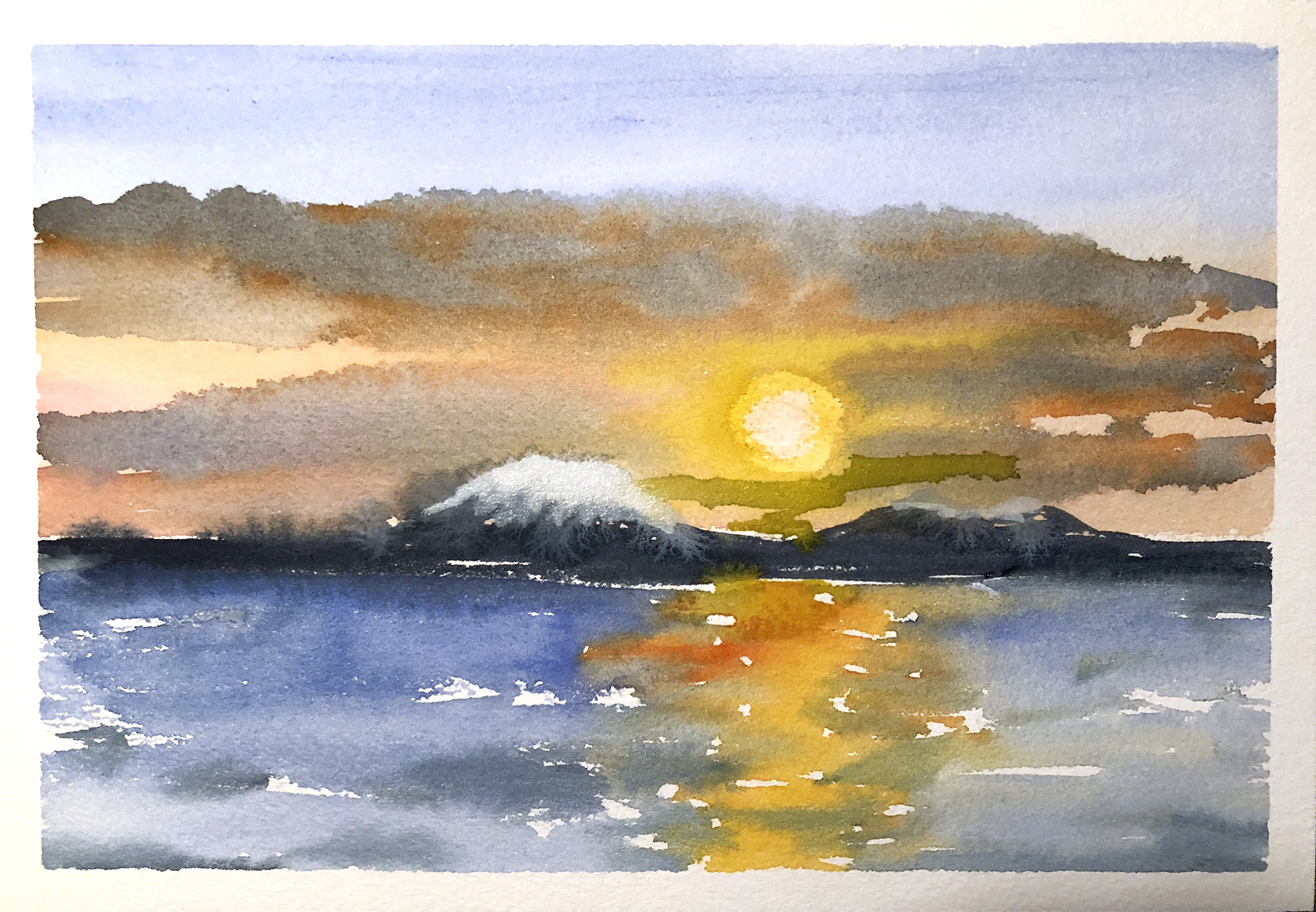 #377 - Sunset and Mt. Edgecumbe