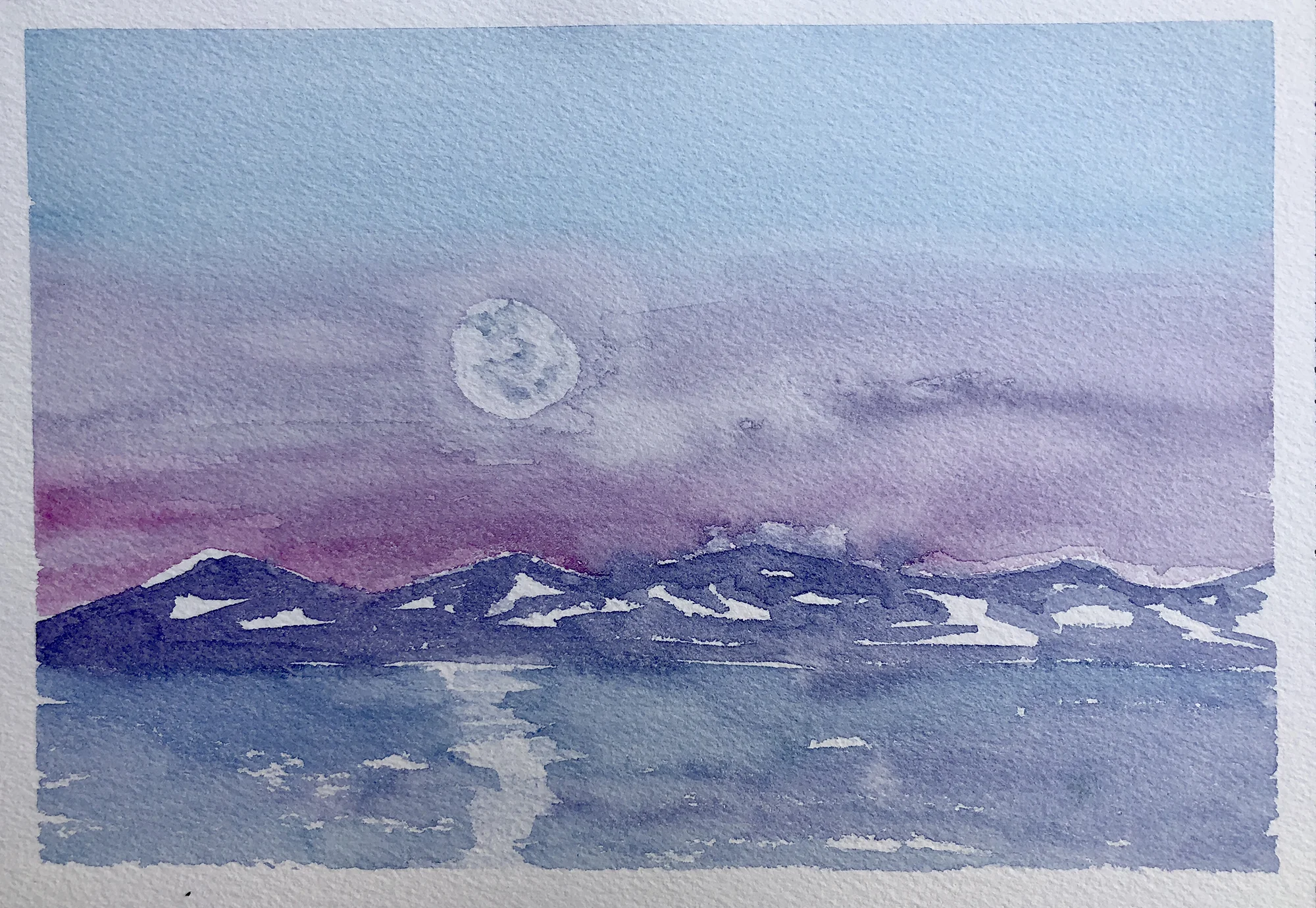 #444 - Full Moon over Yellowstone Lake