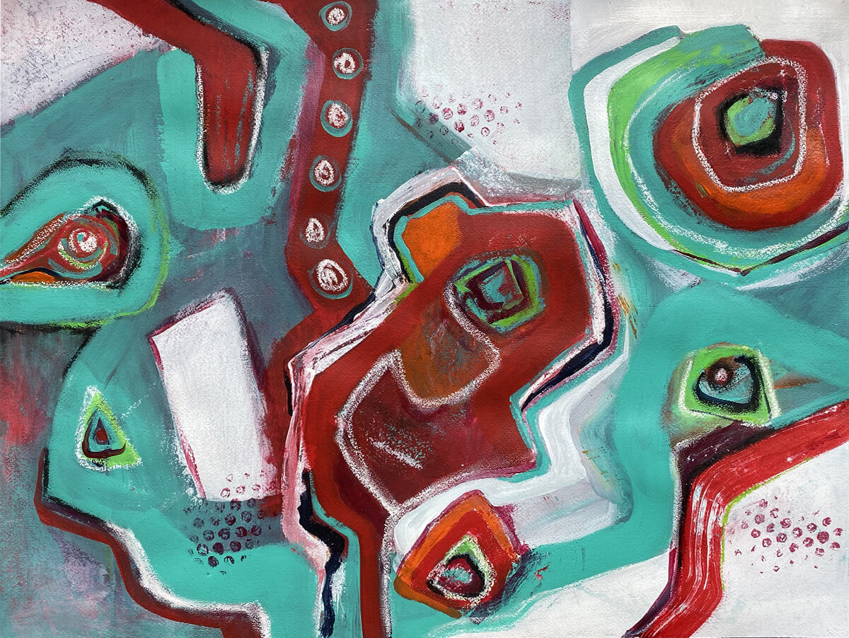 #549 - Red and Turquoise