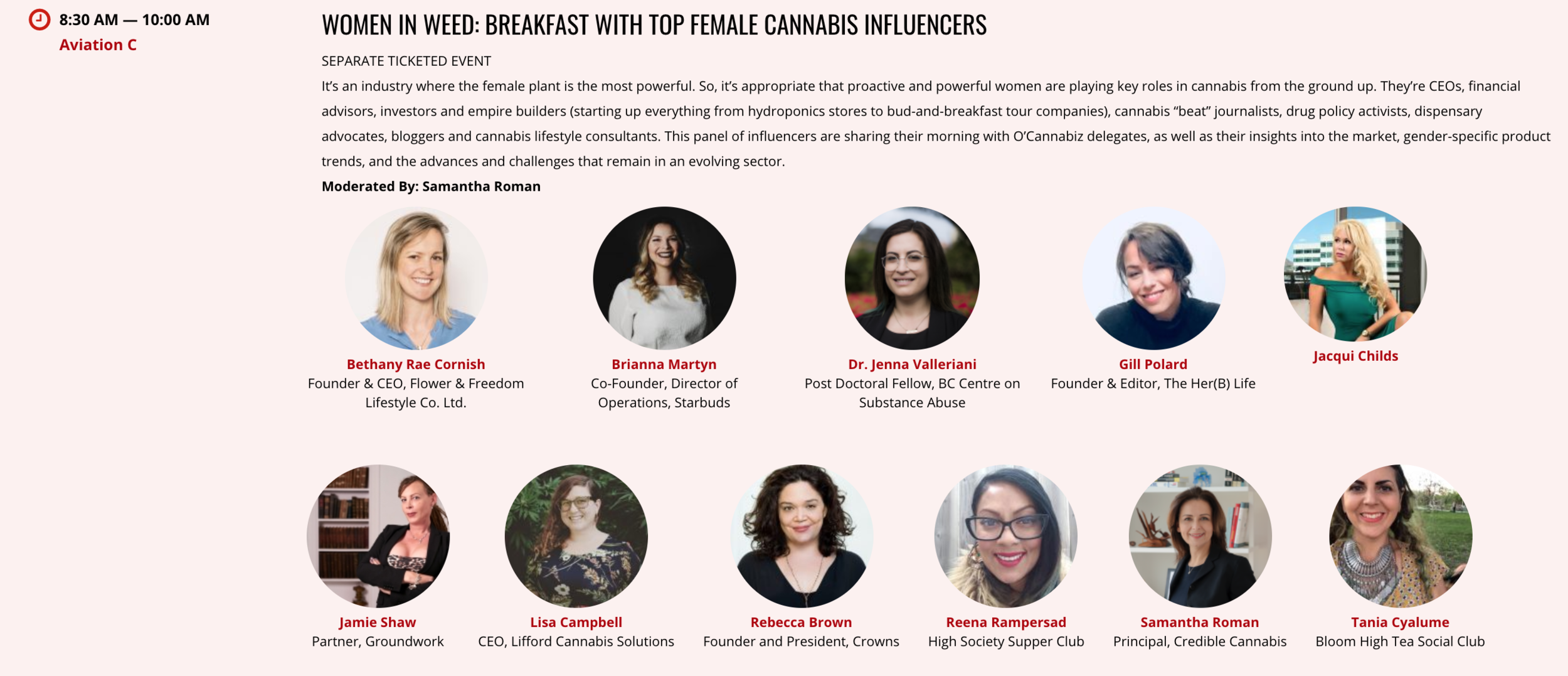 O'Cannabiz Women in Weed: Breakfast