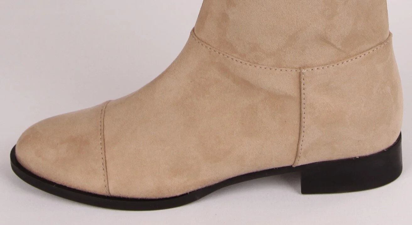 bottes beige clair