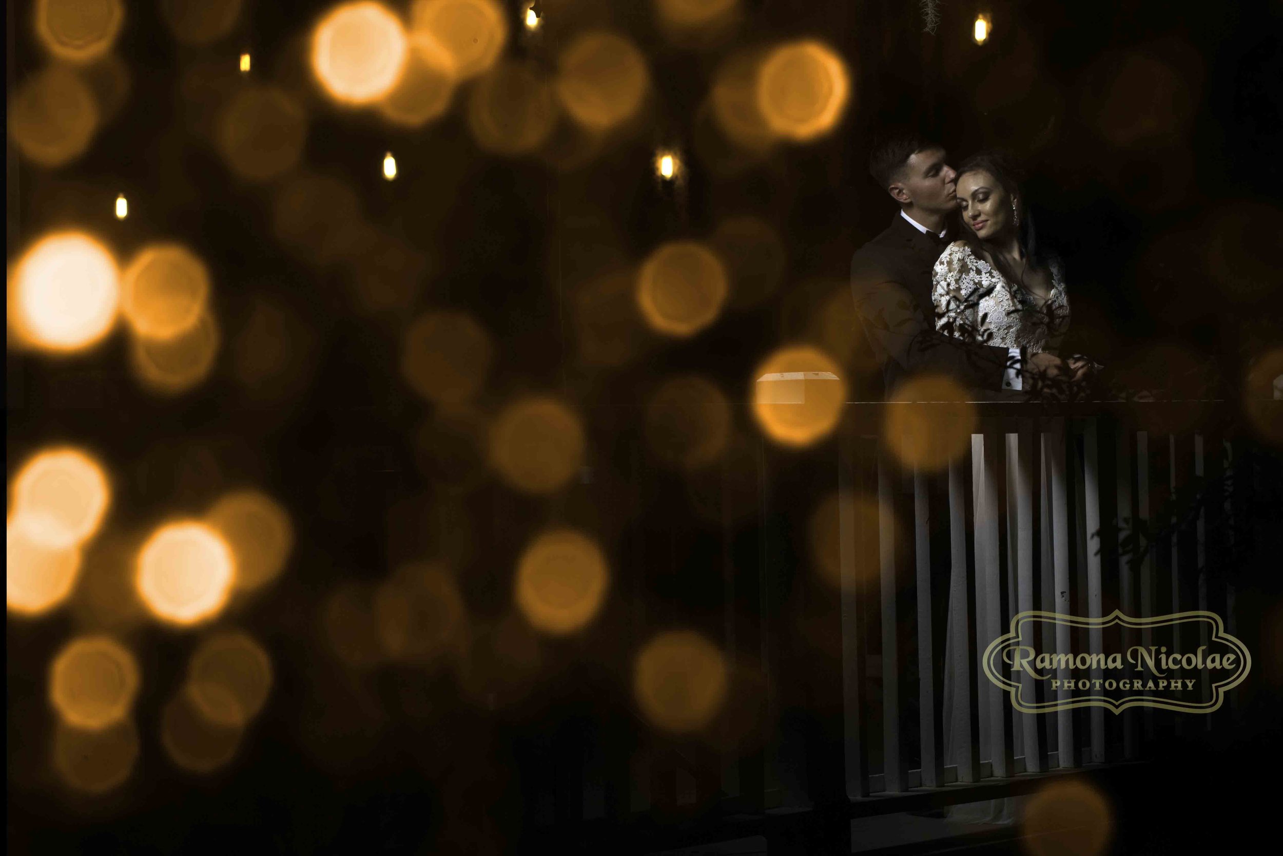bokeh lights bridal portrait by ramona nicolae photography at wachesaw plantation weddings.jpg
