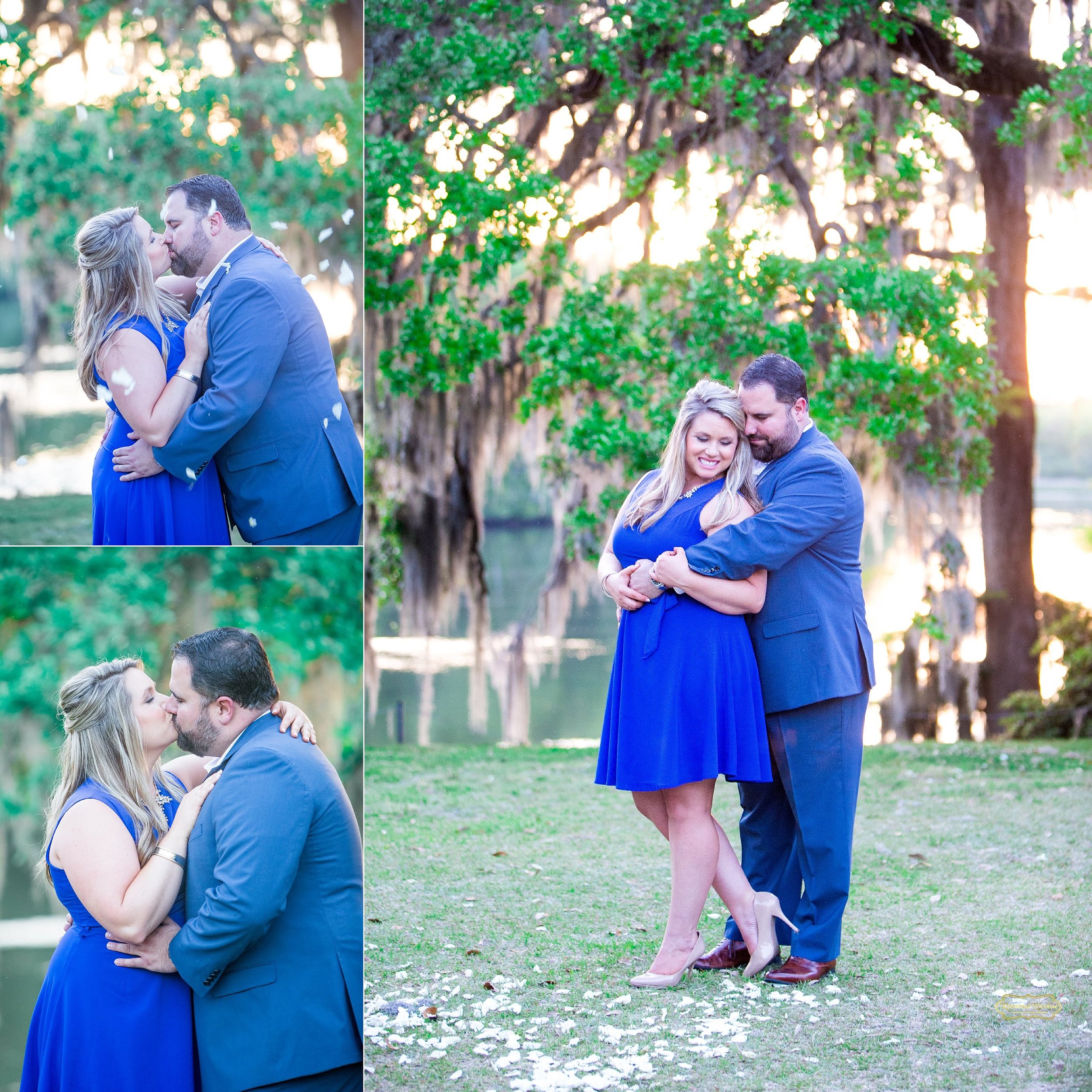 close ups of couple dressed in blue at wachesaw plantation for engagement photos.jpg