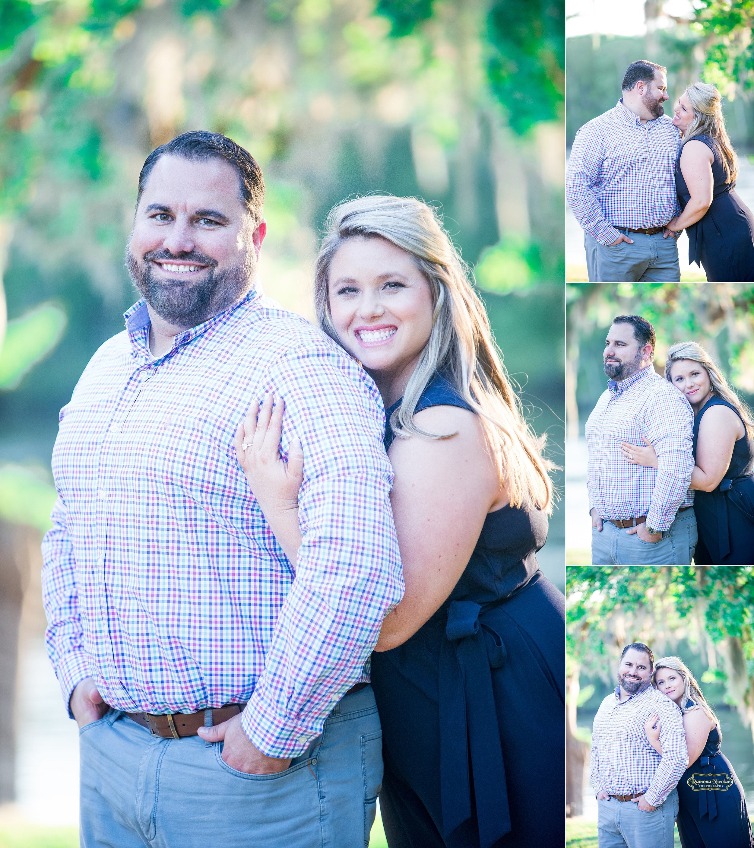tight close hug of couple photographed by ramona nicolae in murrells inlet for engagement session.jpg