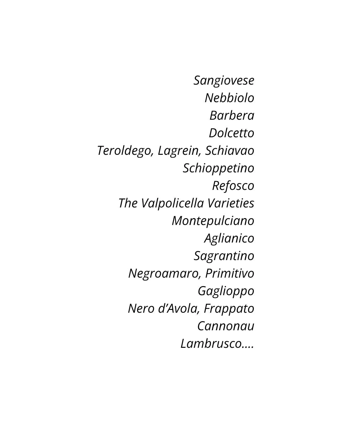 Italian Black Grape Varieties