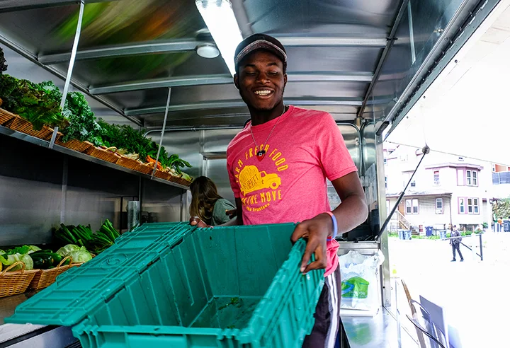 Fun day on the Trustees Mobile Market for a feature story later published in Boston Magazine and the Boston Globe.