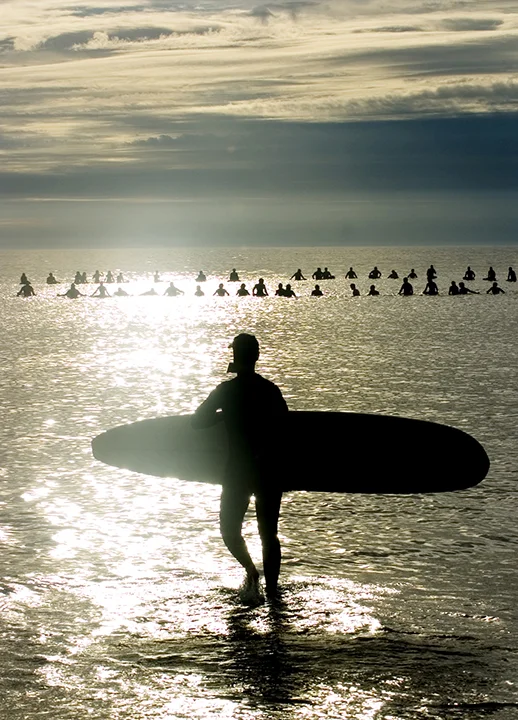 One of my favorite images, taken during the "paddle out" for Marshfield's Bob Pollard following his untimely death.