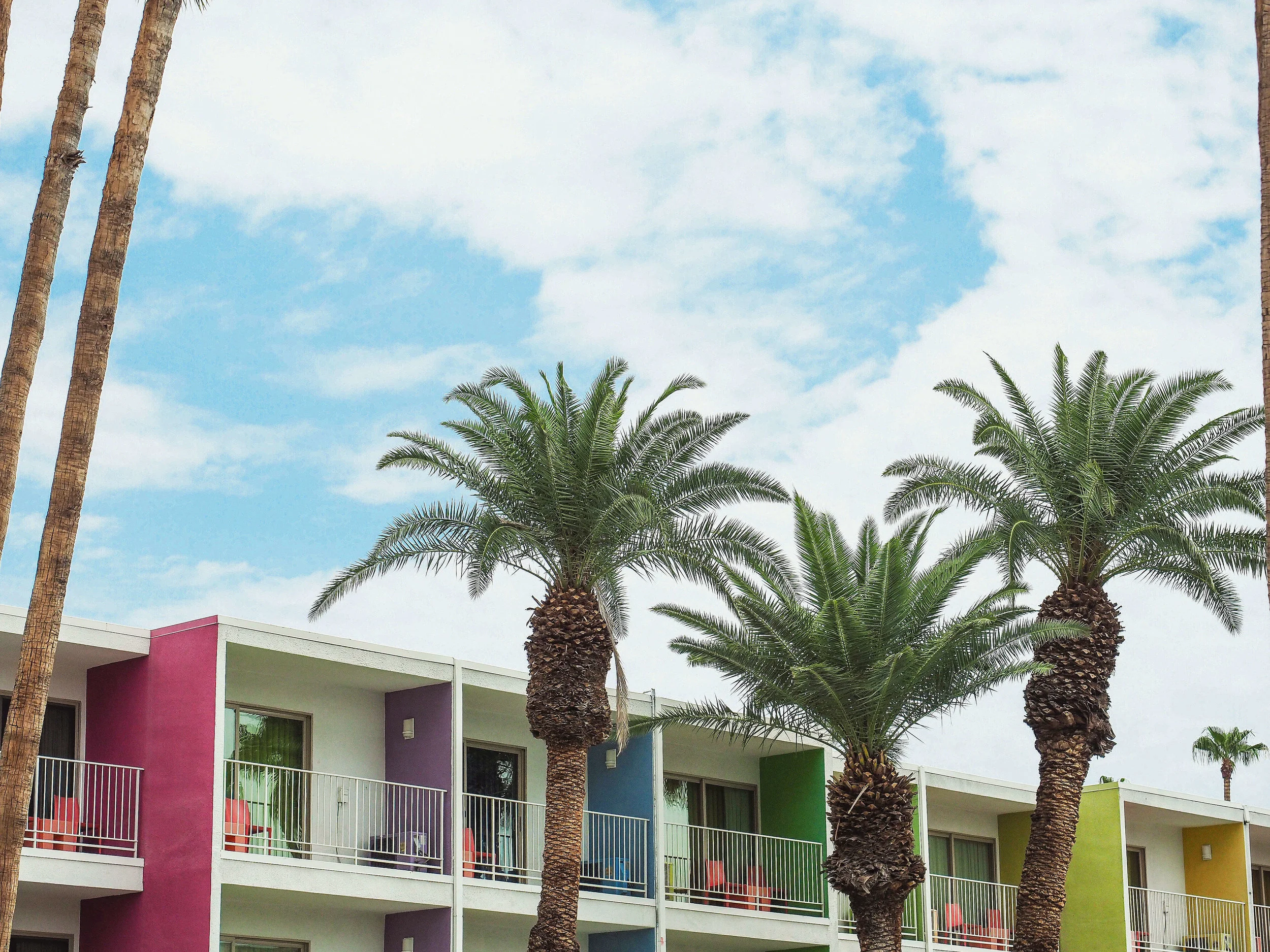 The bright colors and desert vibes of Palm Springs are perfect for a relaxing vacation. Learn more about where to stay and how to experience the city and have a blast despite the heat. #palmsprings #california #cityguide #travel