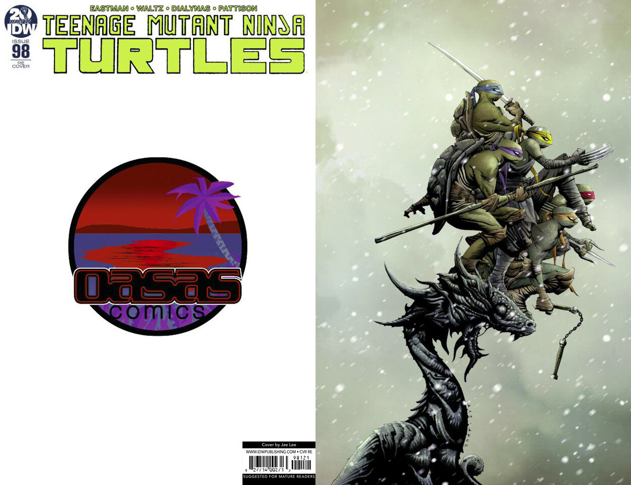 TMNT 98 OASAS Comics Exclsuive Jae Lee Virgin Variant