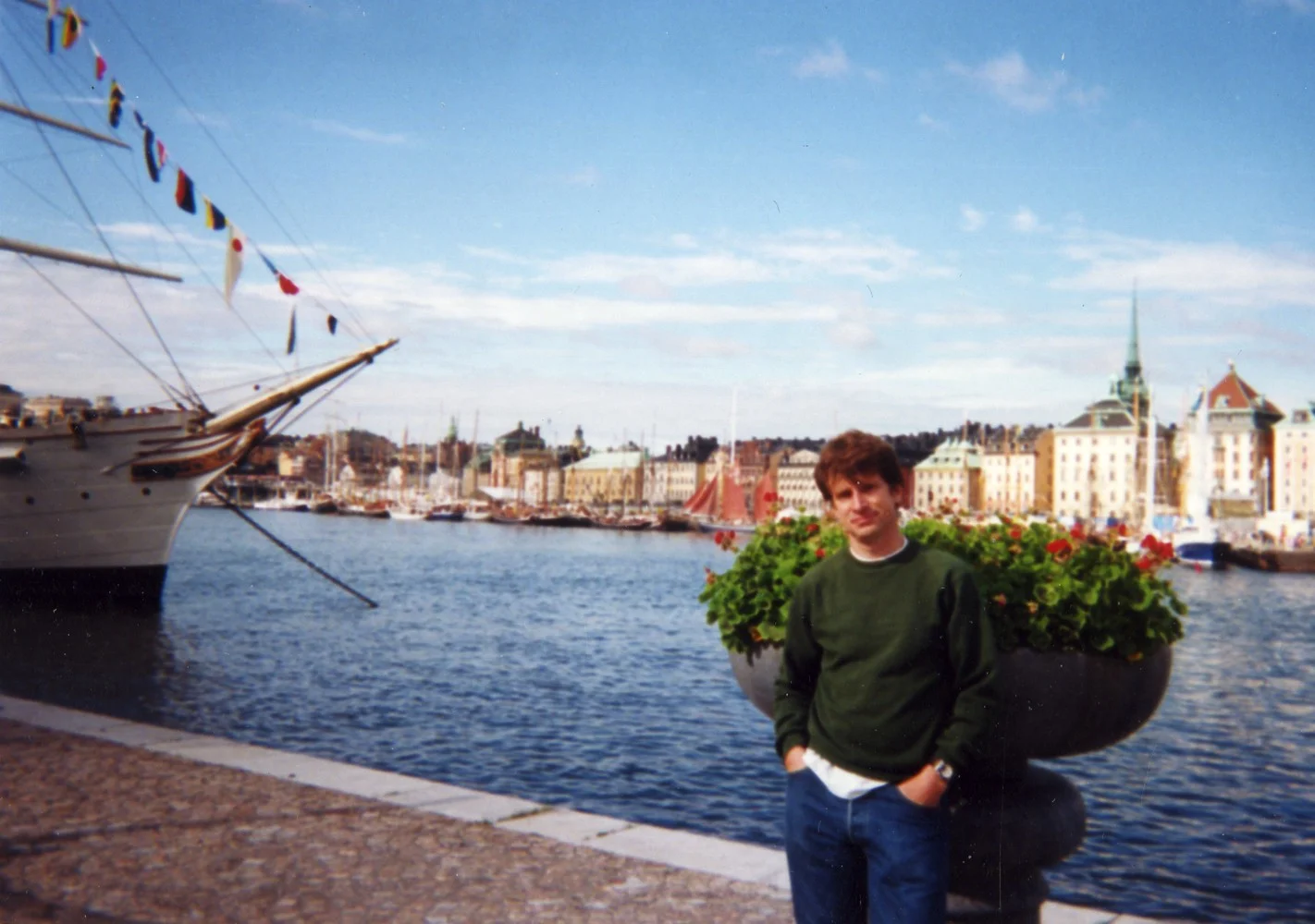 Matt on the waterfront in Stockholm, Sweden
