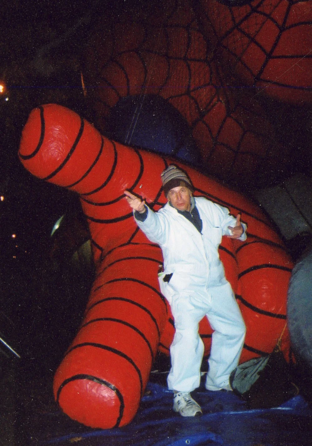 Matt thinks he’s Spiderman! At Macy’s Thanksgiving Day Parade, New York City