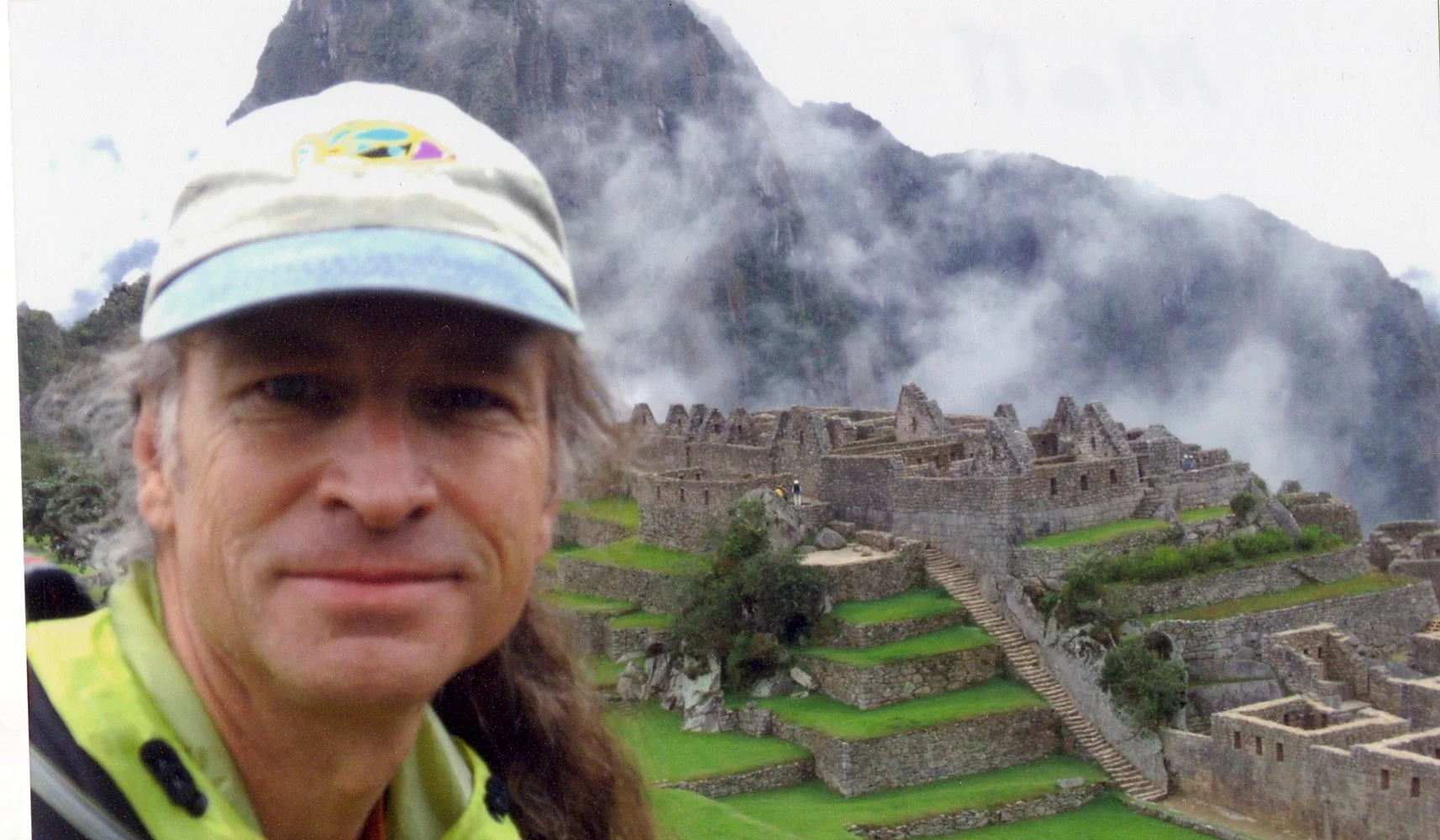 Matt after hiking the Inca Trail for three days to Machu Picchu, Peru; immediately after this shot was taken he climbed Huayna Picchu
