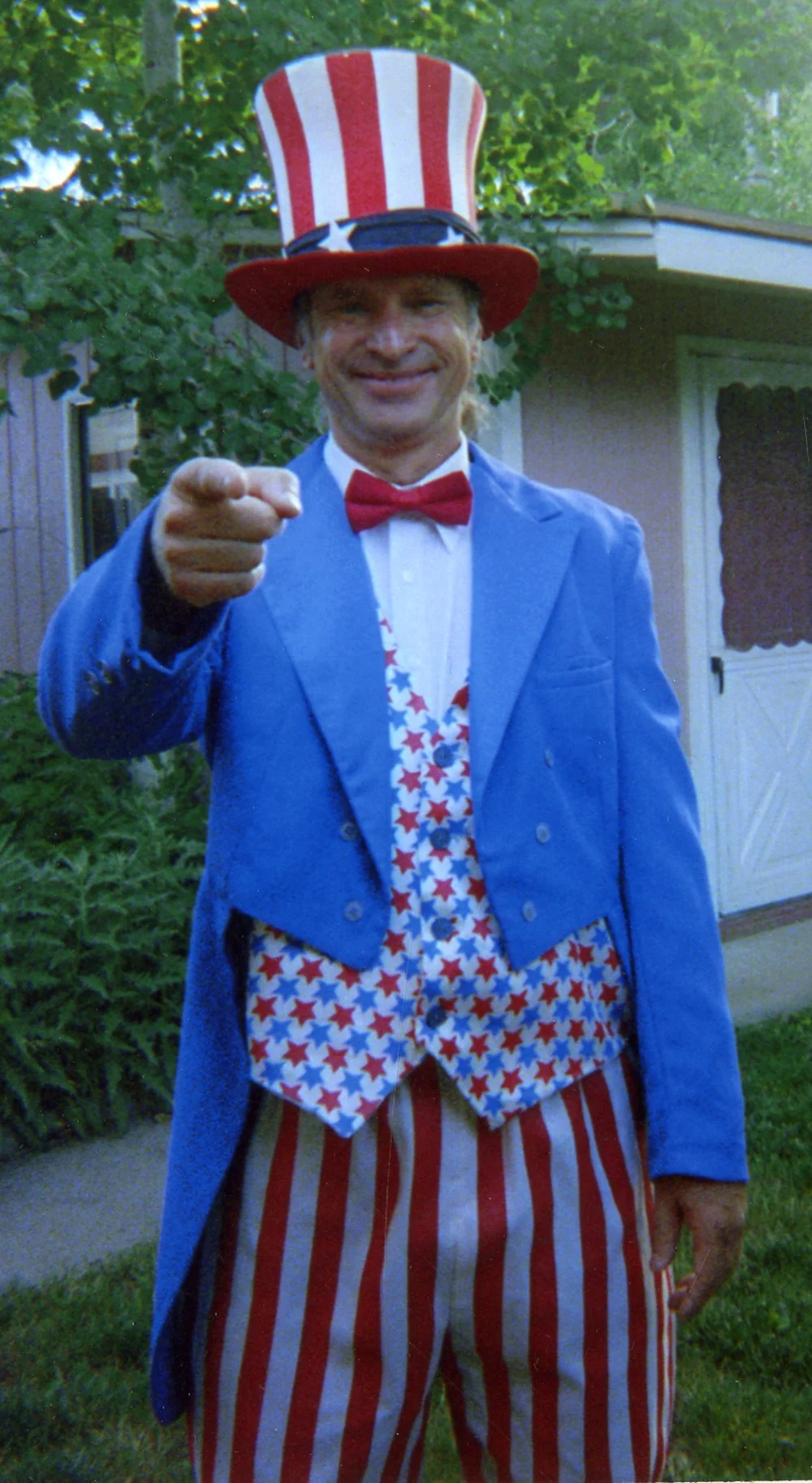 Matt dressed as Uncle Sam in the July 4th (US Independence Day) Parade in Fort Collins, Colorado