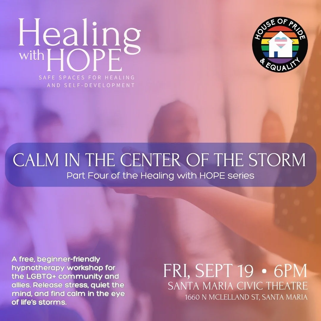 In uncertain times, finding peace is an act of power. Join HOPE and Gila Zak of Quantum Waves Hypnotherapy on Friday, September 19 at 6pm for a FREE empowering workshop at the Santa Maria Civic Theatre. Together, we&rsquo;ll explore ways to quiet the