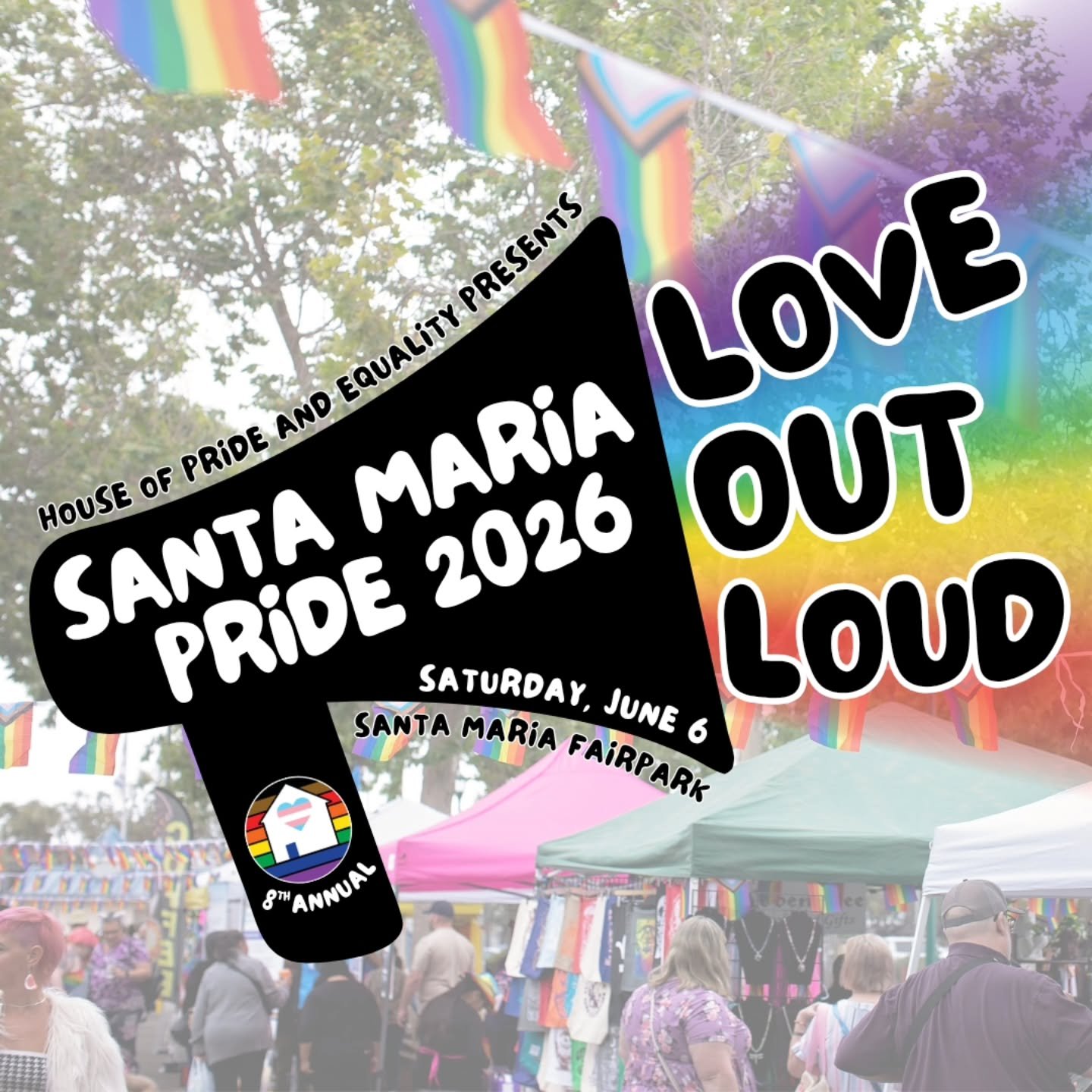 Get ready for Santa Maria Pride 2026! This year&rsquo;s Pride celebration is on Saturday, June 6 from 11am-5pm at the Santa Maria Fairpark. Bring your friends and the whole family for our vendor market, community resource fair, live entertainment, ac
