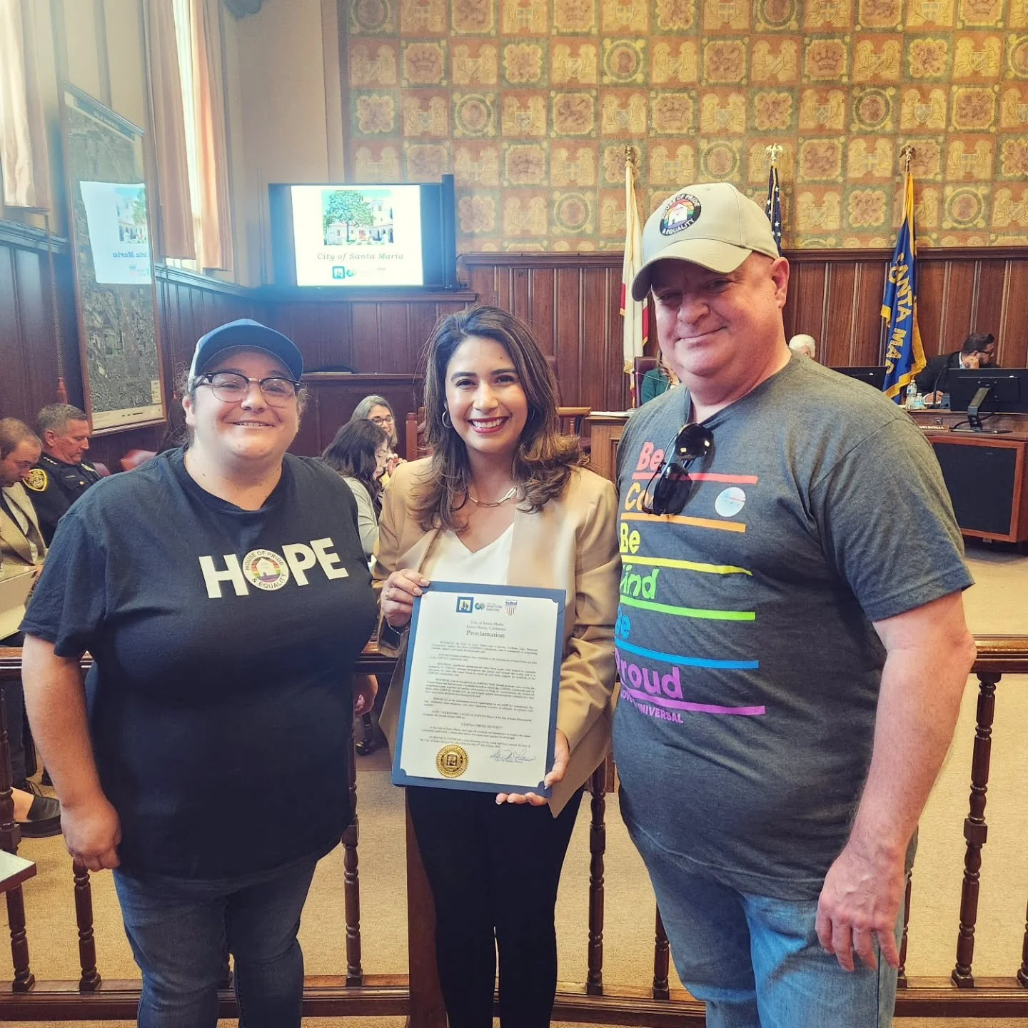 Yesterday, June 2nd, the Santa Maria City Council officially declared June as Pride Month in the city of Santa Maria. The HOPE team was honored to accept this proclamation on behalf of the community.&nbsp;

The support of local leadership is vital to