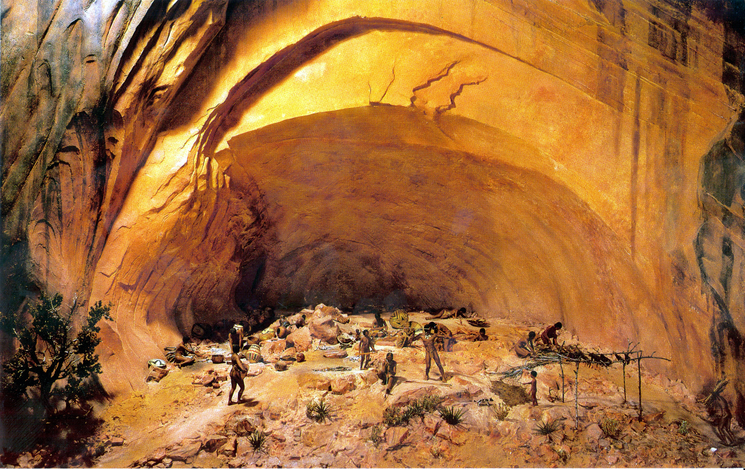 Diorama #2, White Dog Cave. NPS Photo.