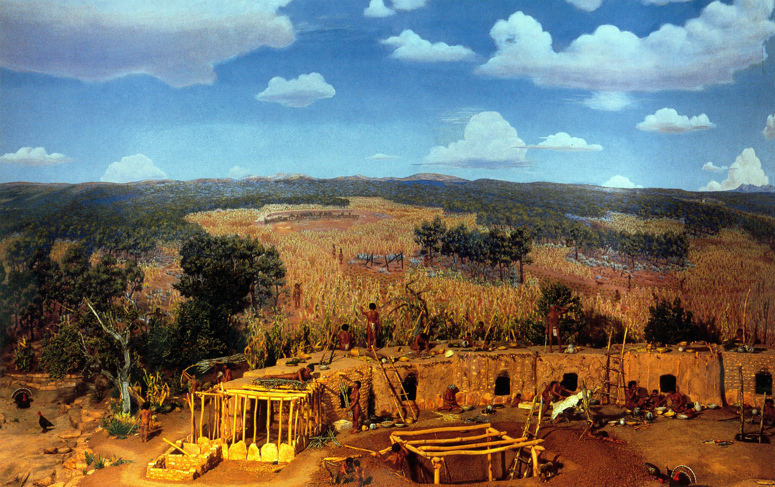 Diorama #4, Mesa Top Village. NPS Photo.
