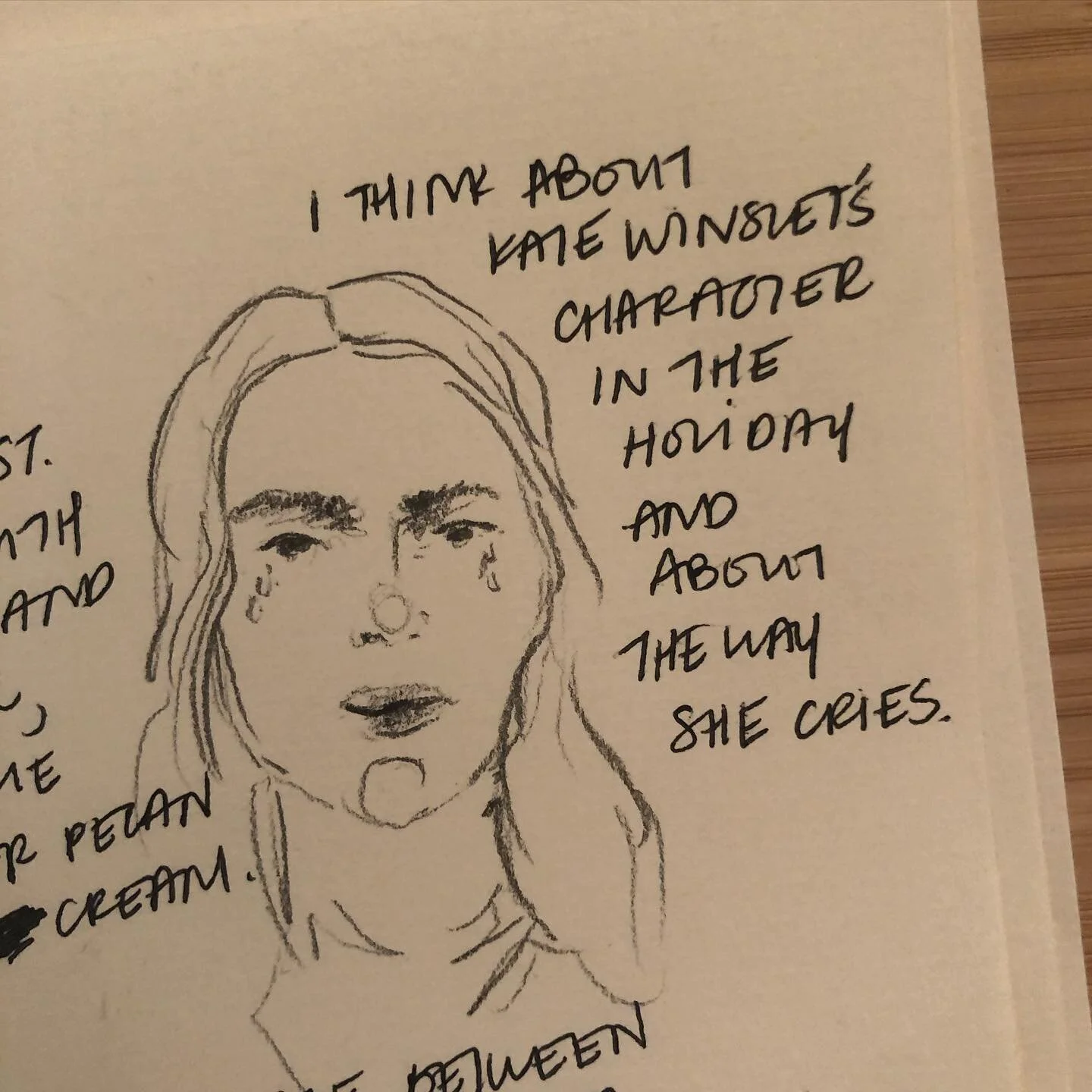 I think about Kate Winslet&rsquo;s character in The Holiday and about the way she cries 🥲