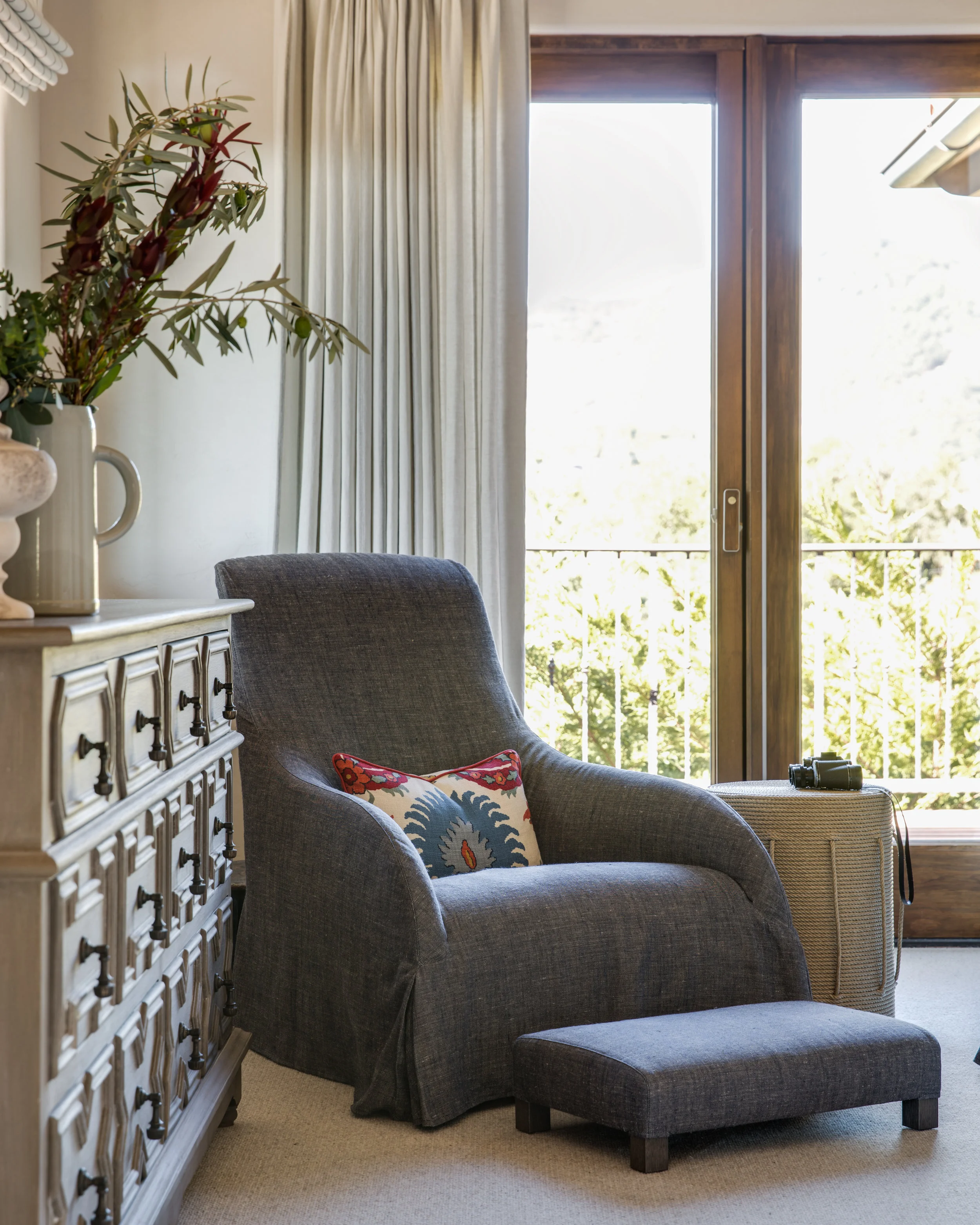 Fletcher Rhodes Interior Design, Master Bedroom, Side Chair, Wine Country Interiors