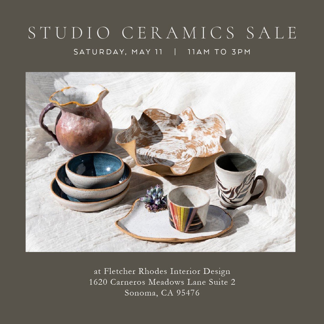Mark your calendars! We're hosting five talented artists at our studio for a handmade ceramics sale on May 11th. Get one-of-a-kind creations for your home and support women in the arts!

Studio Ceramics Sale
Saturday, May 11th 11a-3p
@ Fletcher Rhode