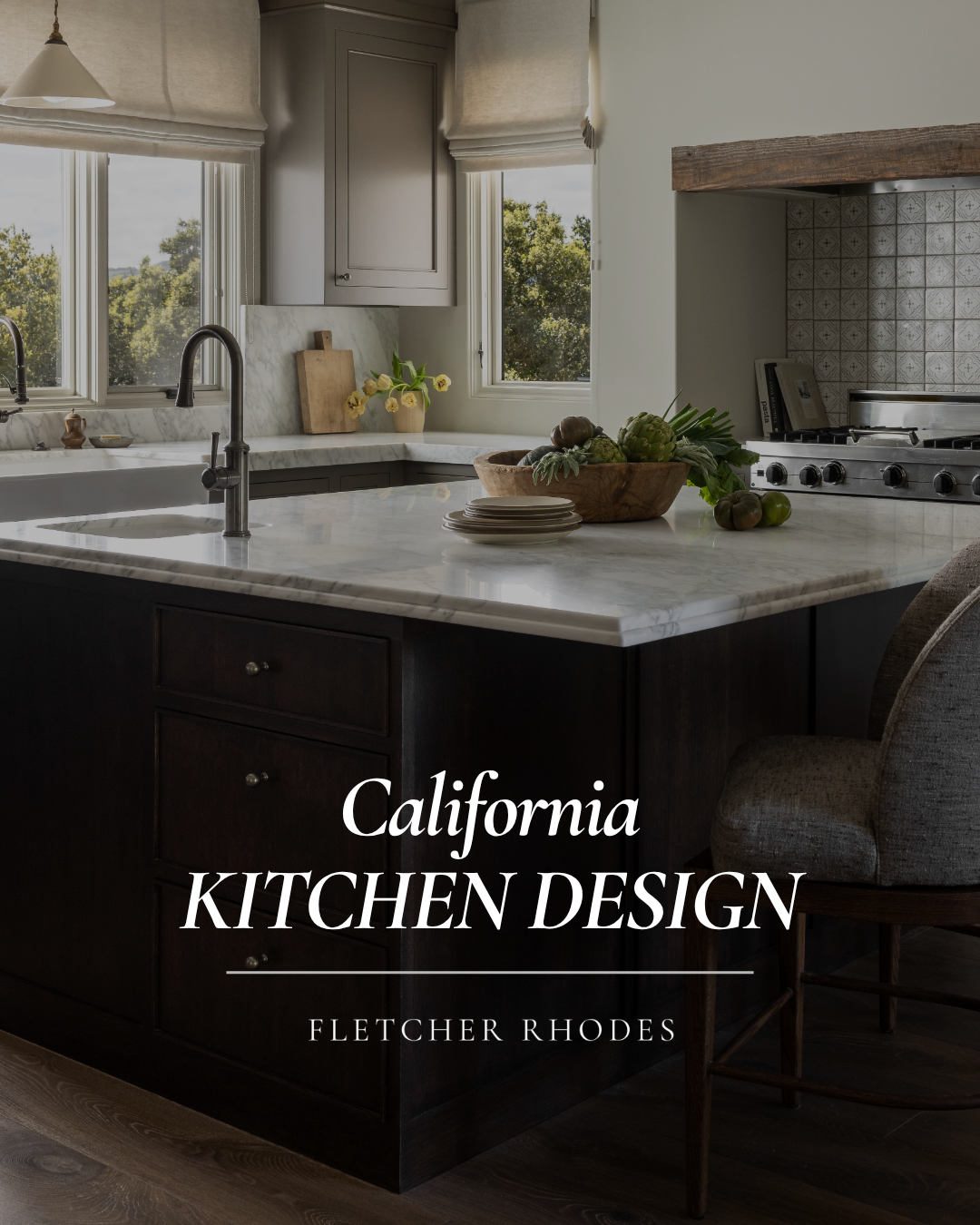 California Kitchen Design: Warm Woods and Natural Stone