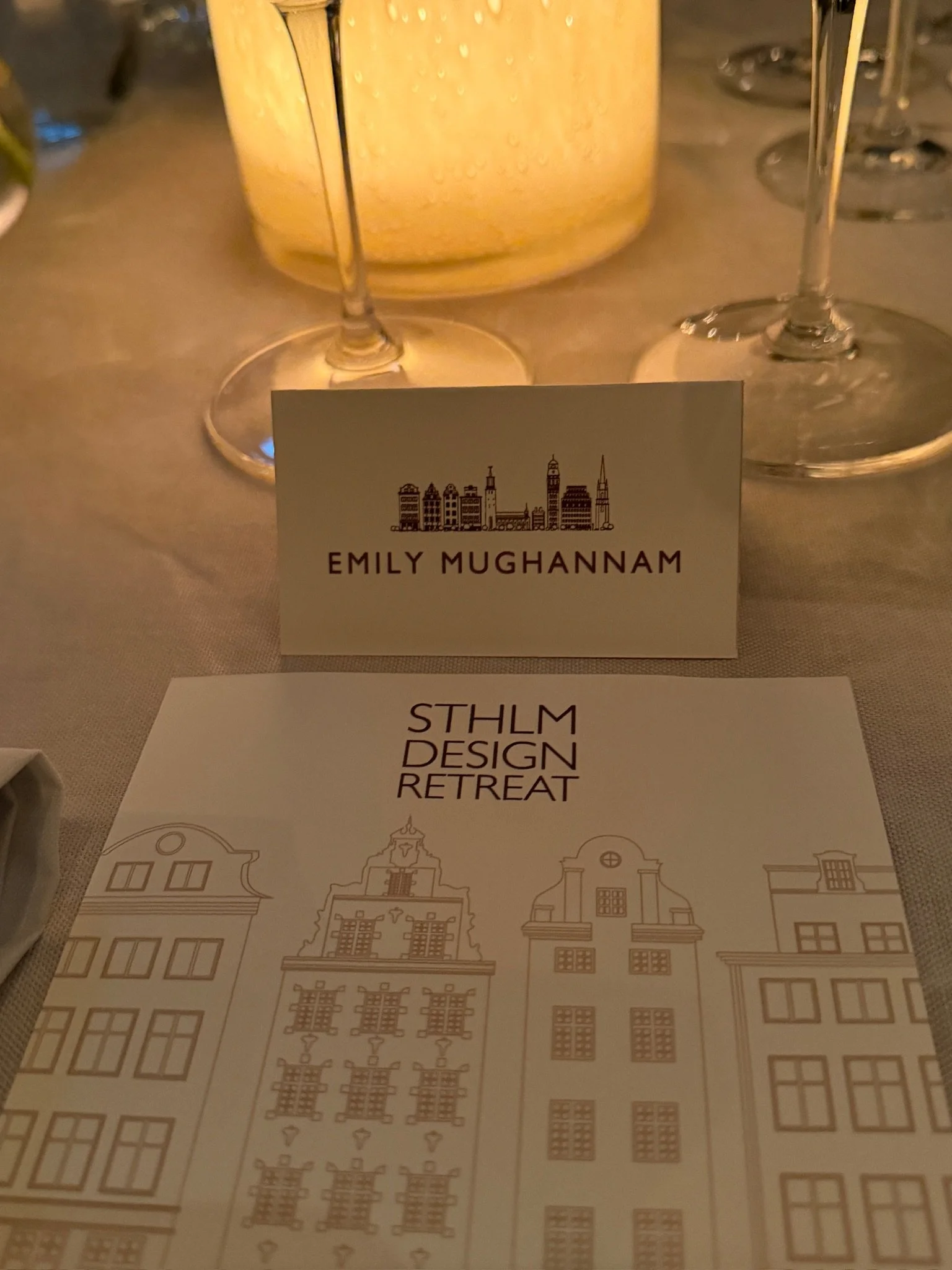 Place setting at Ett Hem hotel