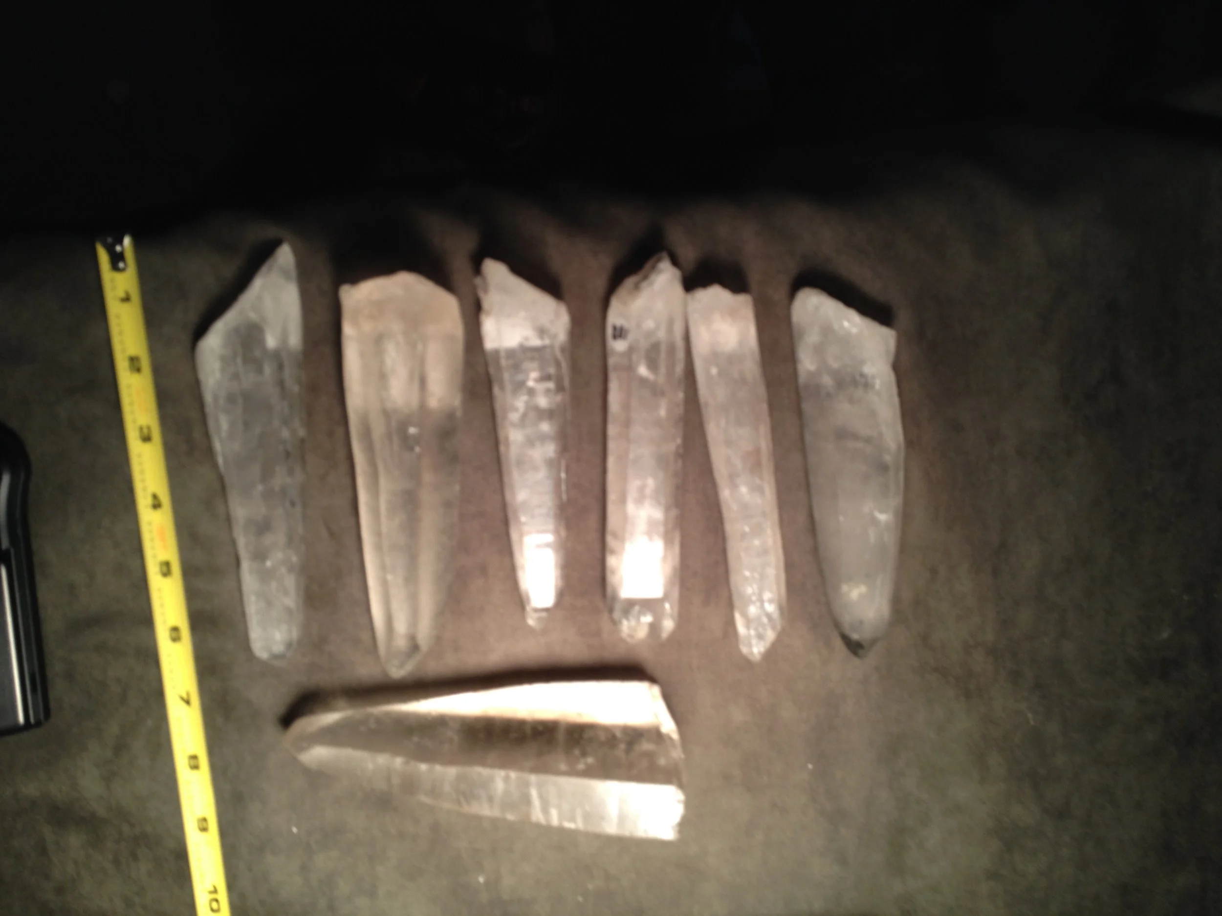 Colombian Lemurian - laser wands and crystals