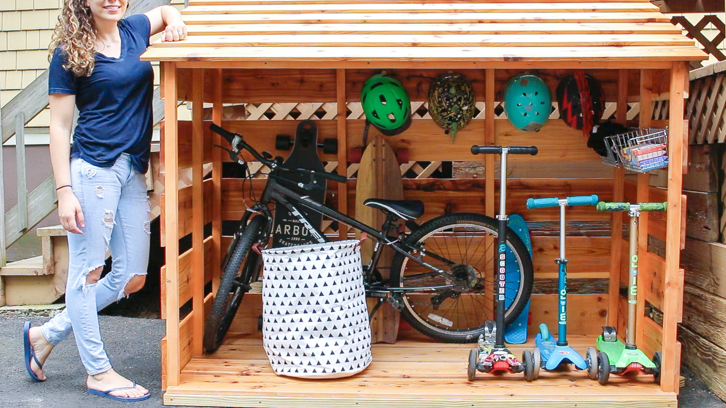 diy bike storage shed — 3x3 custom