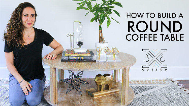 Diy Round Coffee Table 3x3 Custom, How To Make A Circular Coffee Table