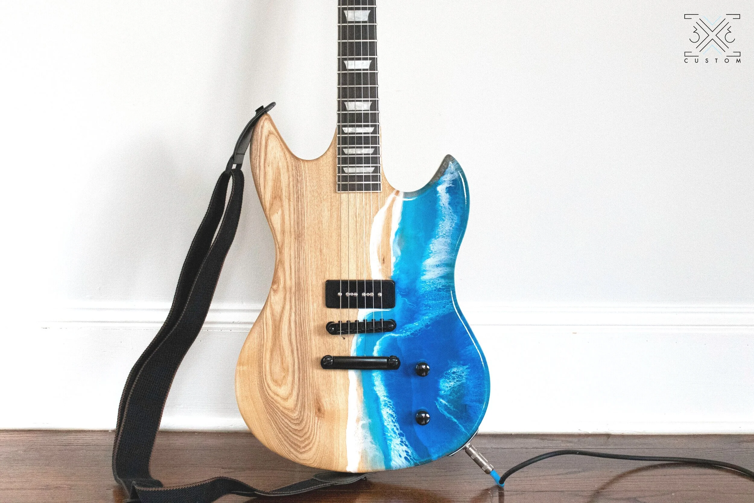 DIY Guitar with Epoxy Ocean Pour — 3x3 Custom