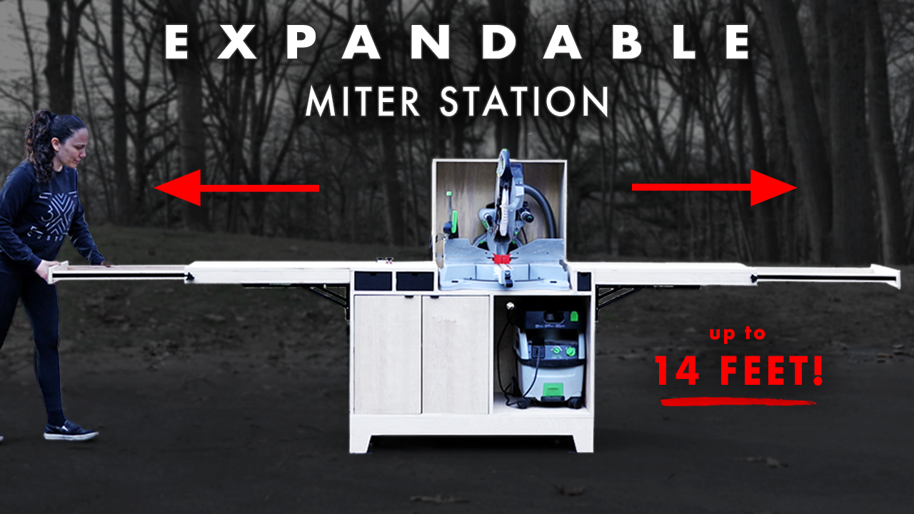 Compact & Expandable Miter Saw Station — 3x3 Custom