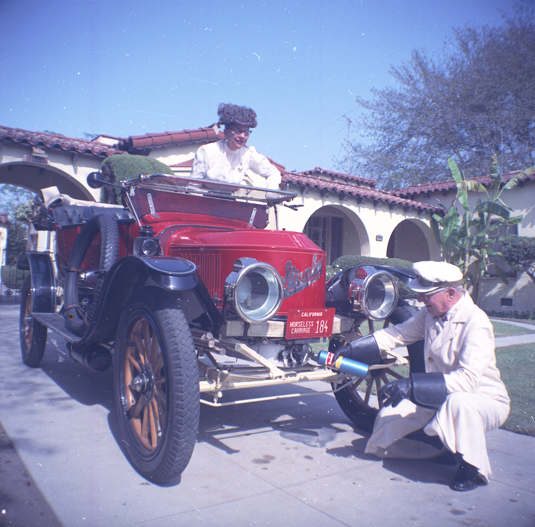 Ray and Naomi Nelson with the 1913 Stanley