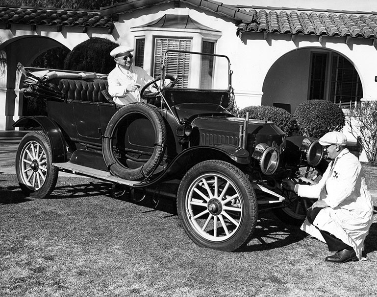 1948 -Ray Nelson with his Stanley Steamer