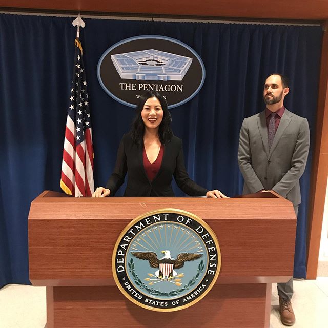 ⚡️Just stopped by for a quick briefing at the pentagon with my head of security @stevemilo ✌️