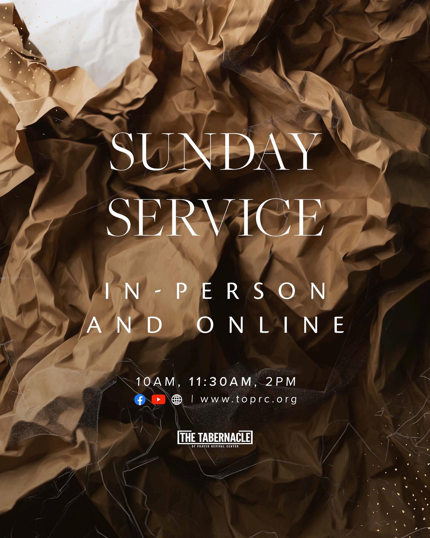 NEW SERVICE TIMES!
Join us this weekend at The Tabernacle 🙌🏾

*If you would like to join us in-person please be sure to register in advance right on our website*

#thetabernacle #toprc