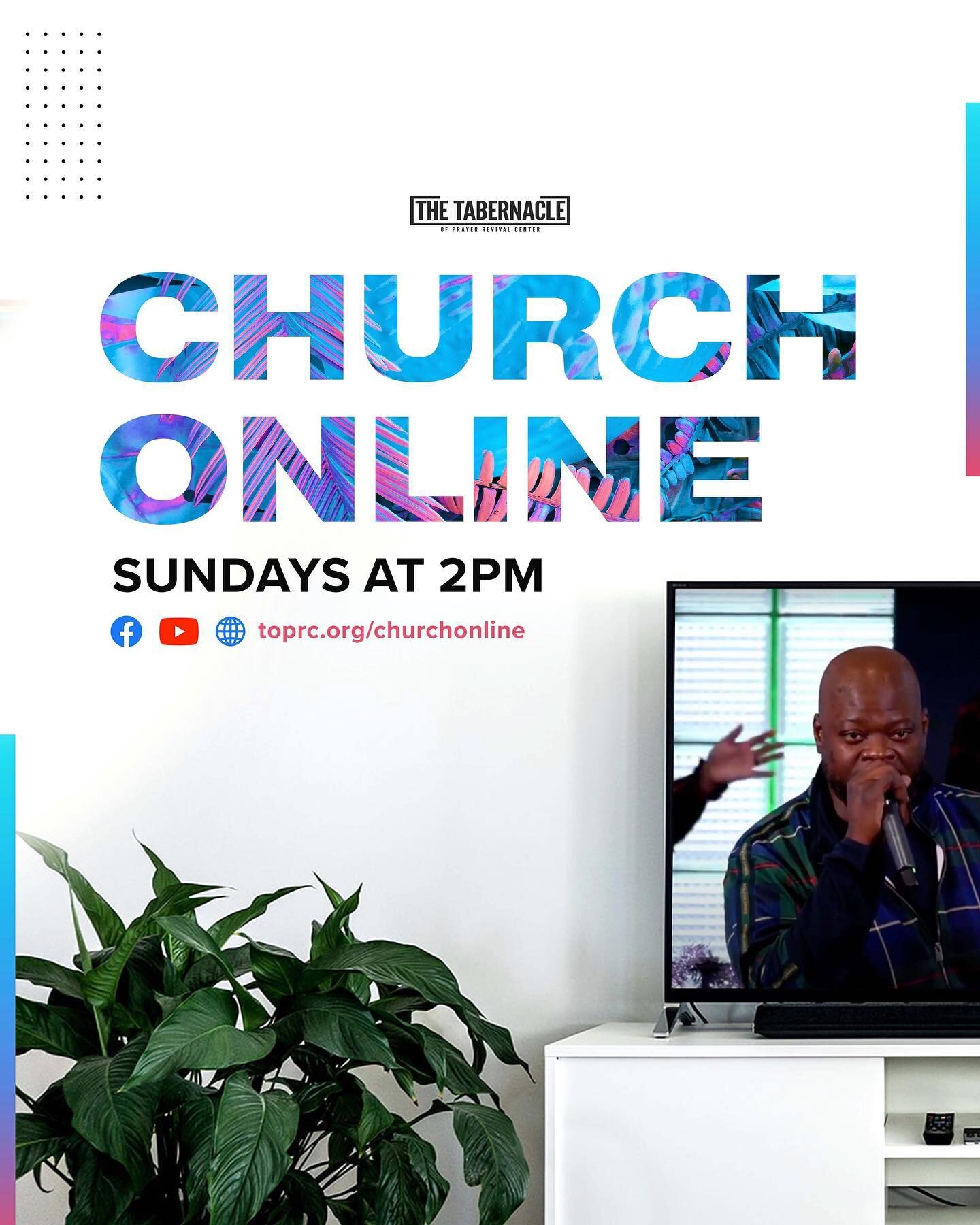 Join us for Church Online today at 2pm!

#thetabernacle #toprc #churchonline