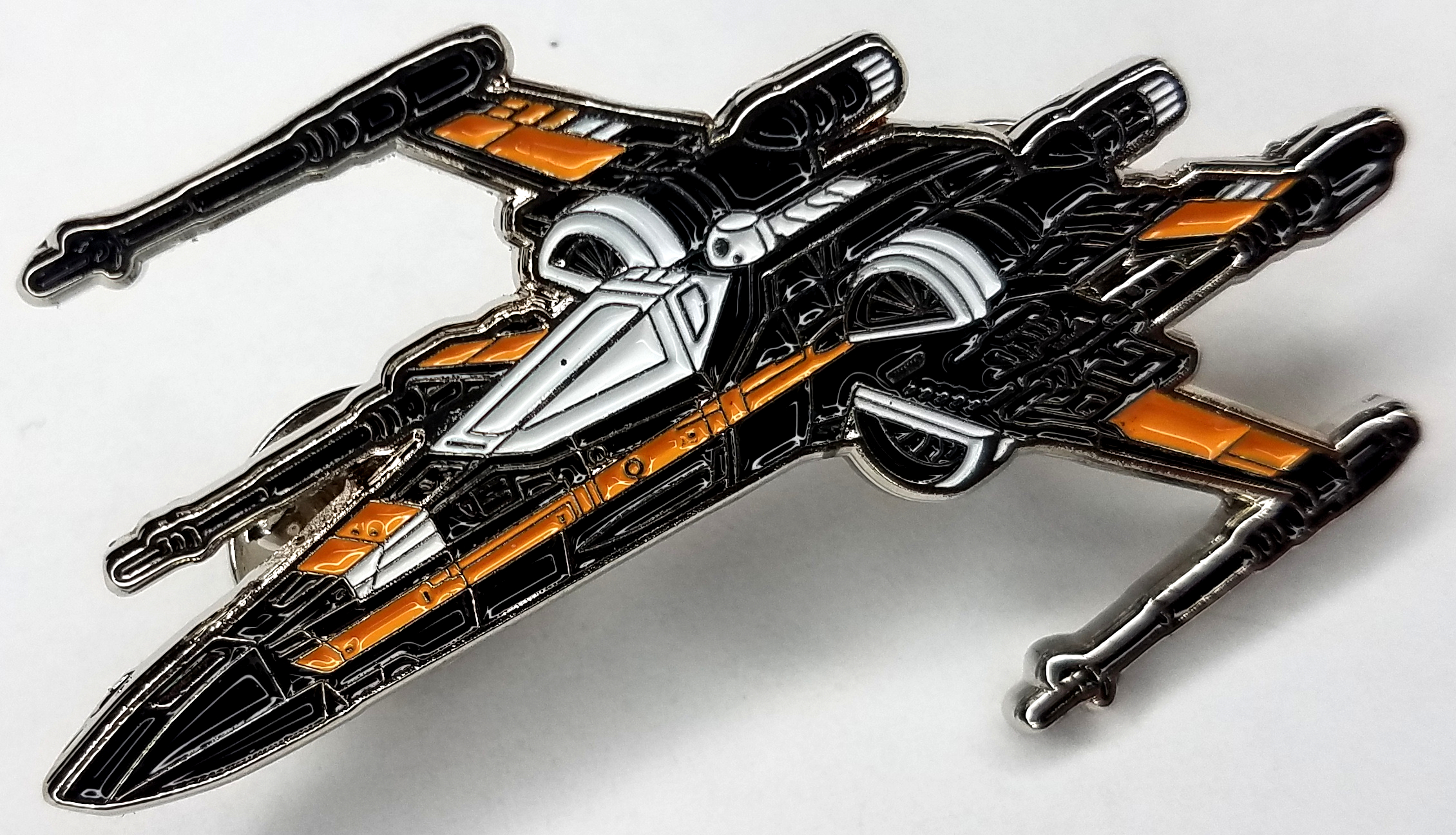 Star Wars Poe Dameron S Black Wing T 70 X Wing Starfighter Enamel Pin Logan Arch