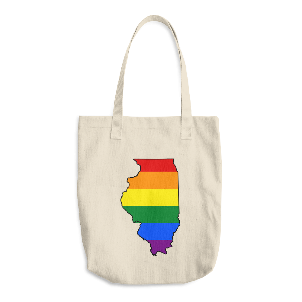 Illinois Pride Canvas Tote Bag — Logan Arch