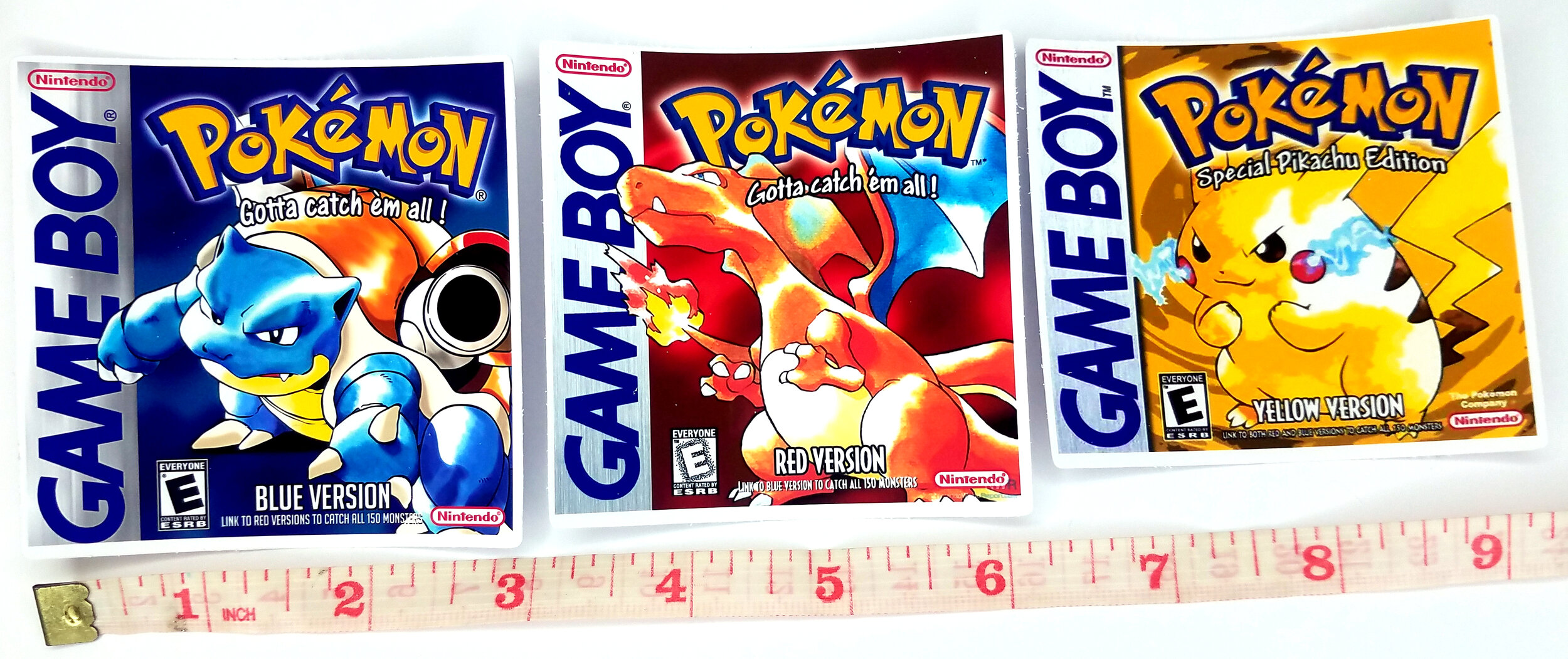 Pokemon Sprite Sticker Booster Pack Gen 1 Red/blue Random 