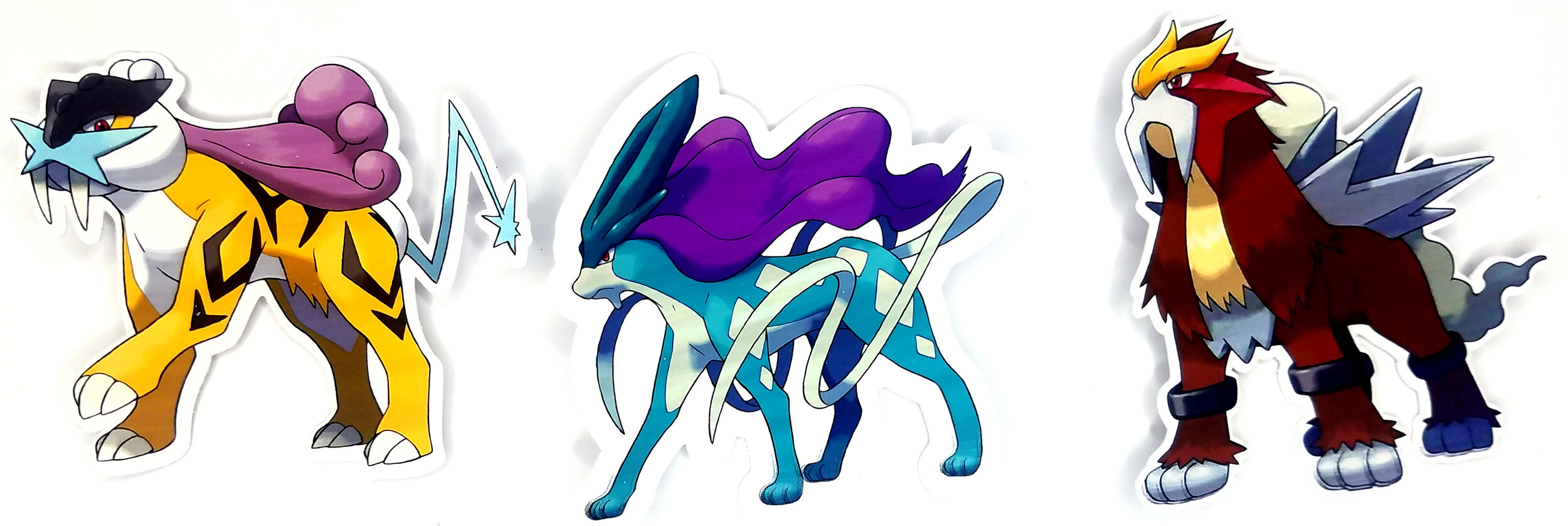 Raikou, Entei, Suicune - 3 Legendary Dogs Vinyl Sticker Set — Logan Arch