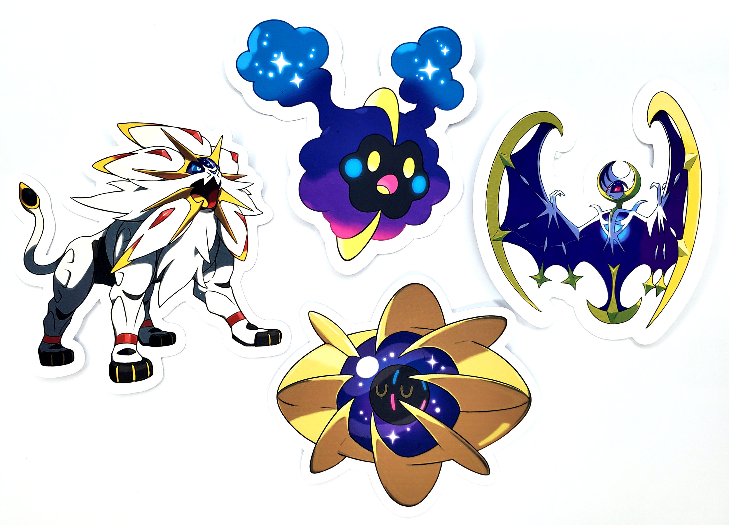 Cosmog, Cosmoem, Solgaleo, Lunala - 4 Vinyl Legendary Sun and