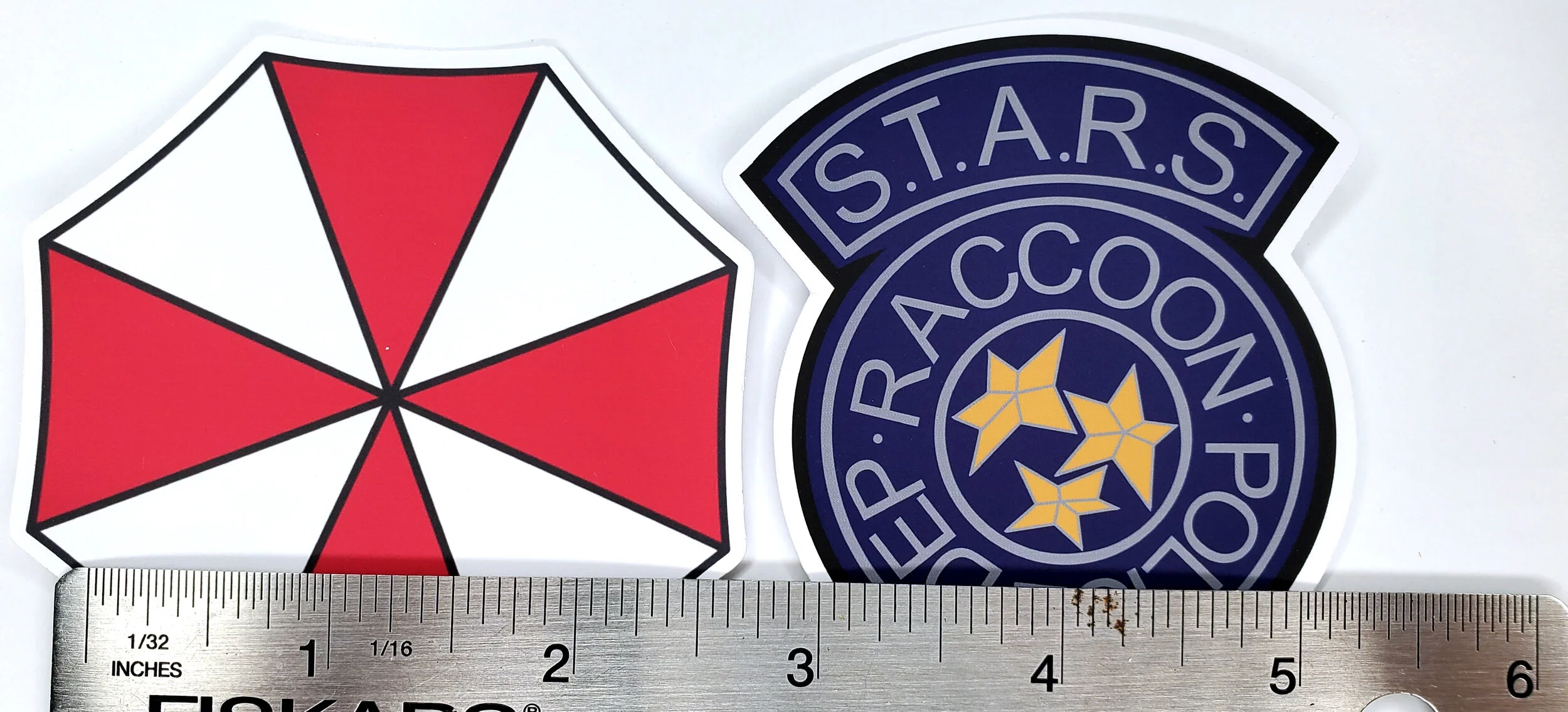 6-Piece Resident Evil Umbrella Corporation Car Emblem Badge Set - Decal Stickers