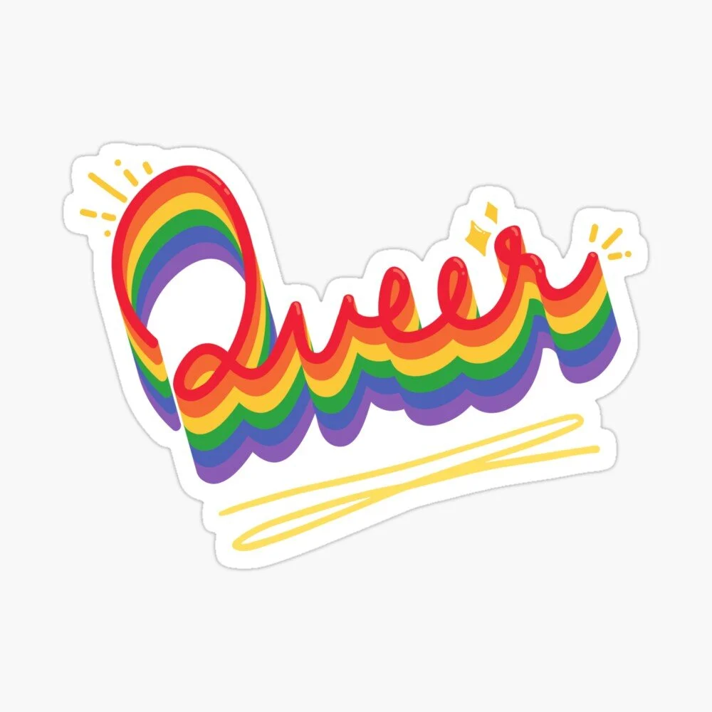 Qeej Sticker Queer Die-Cut Sticker - Choose Regular or Holographic — Logan Arch
