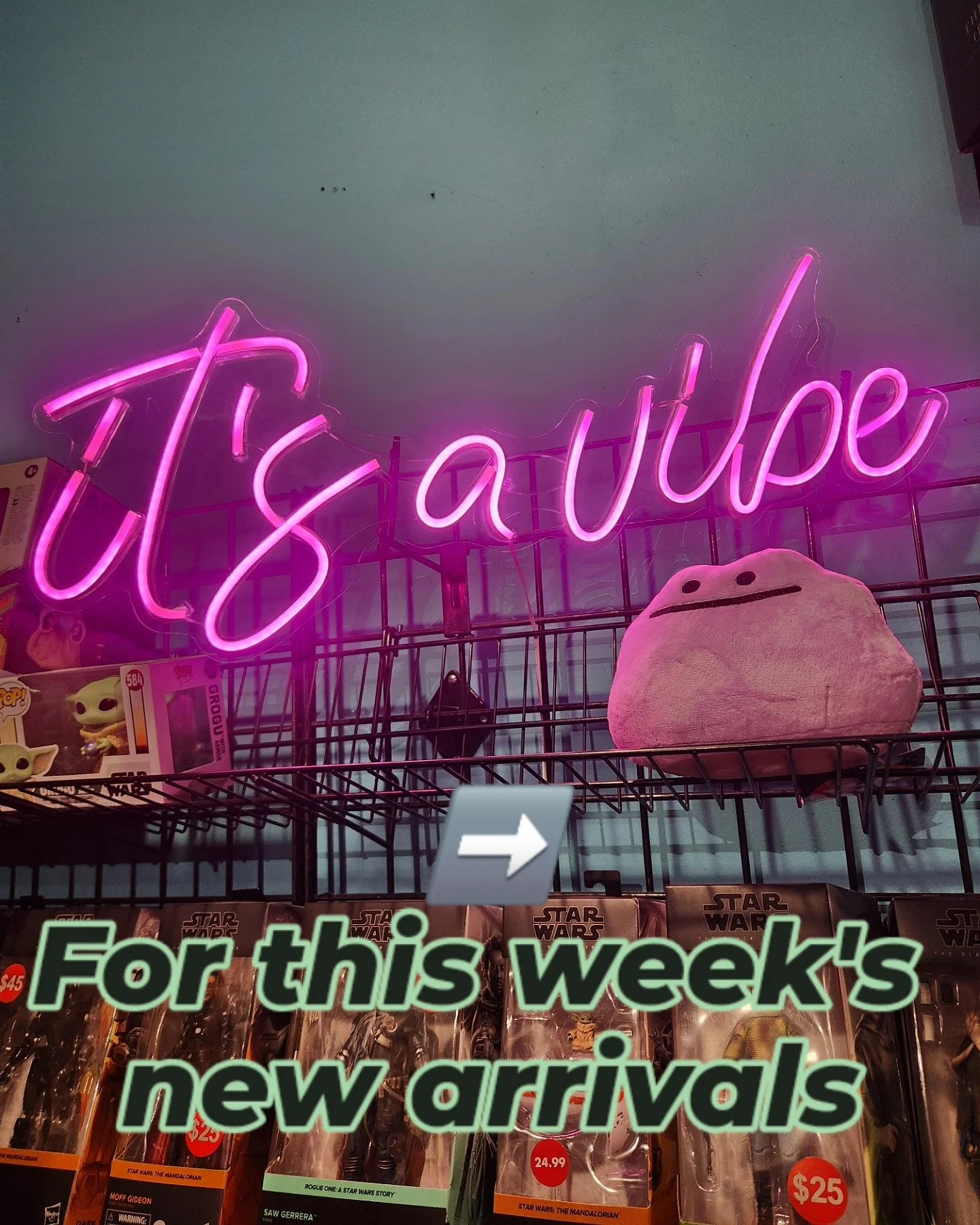 ✨️ New arrivals ✨️
◇ Week of April 1st ◇

&bull; Funkos for our 90s &amp; 00s kids
&bull; New Pok&eacute;mon singles
&bull; Fresh Marvel figures
&bull; Pok&eacute;mon TCG booster restock
&bull; Something for our Godzilla stans
&bull; Magic &amp; Yu-G