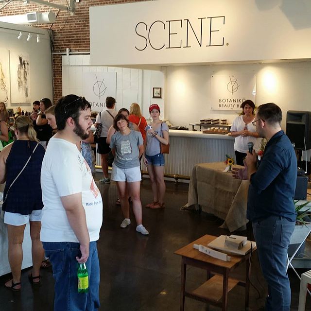 Jared in action discussing process at the makers market @pepperplacemarket
