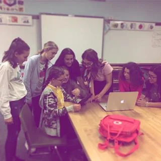 Students at Lewis and Clark Middle School engaged in making a music video!