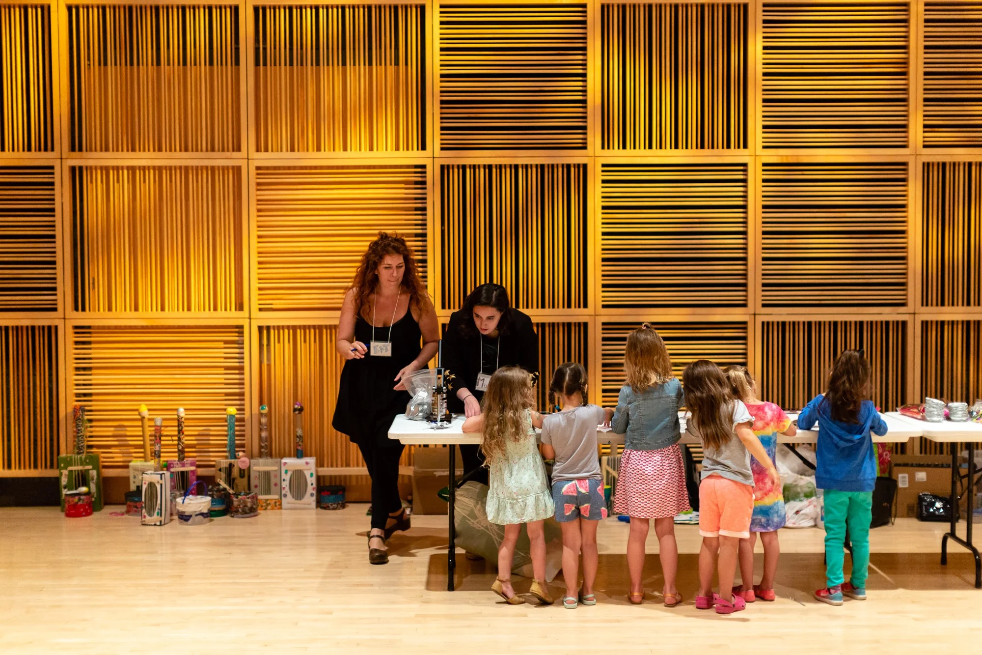 Program Director, Kat Ludwick (far left), at 2018’s Little Girls Rock camp.