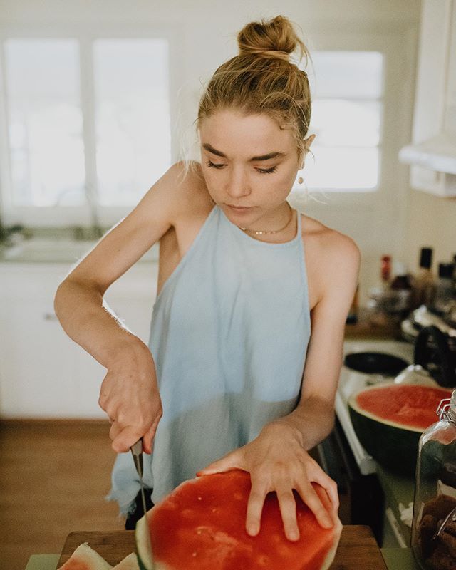 it&rsquo;s summa-summa time and no one cuts a watermelon quite as good as she does 🙌🏻. taken a few years back on a visit to Catawba