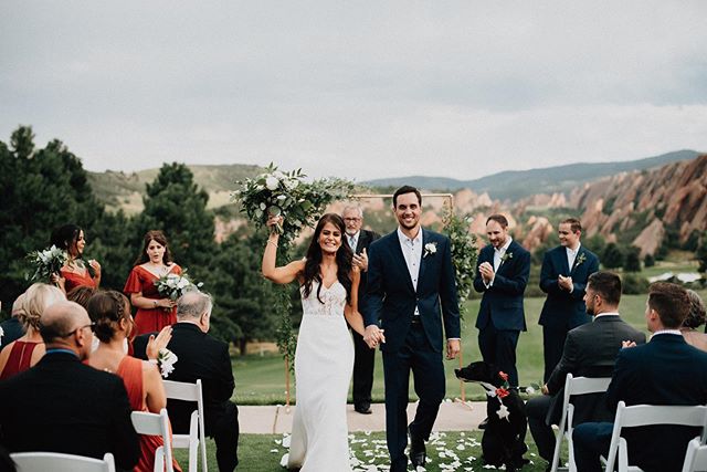 Two wonderful people (and their beloved doggo, Lido) heading down the aisle to start a new chapter. Congrats Rana+Adam!